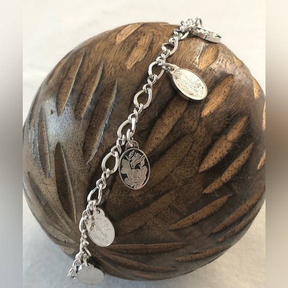 Jewelry - Antique Vintage Love Charms Silver Bracelet